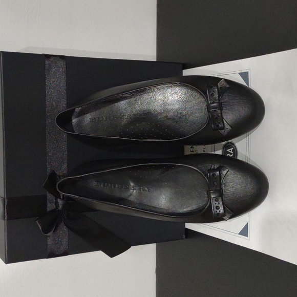 Burberry Black Flats Bow Detail size EU 35 - Picture 4 of 15